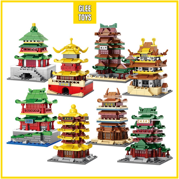 Jual GLee Brick Chinese Architecture Nano Balok Garden Cina Building ...