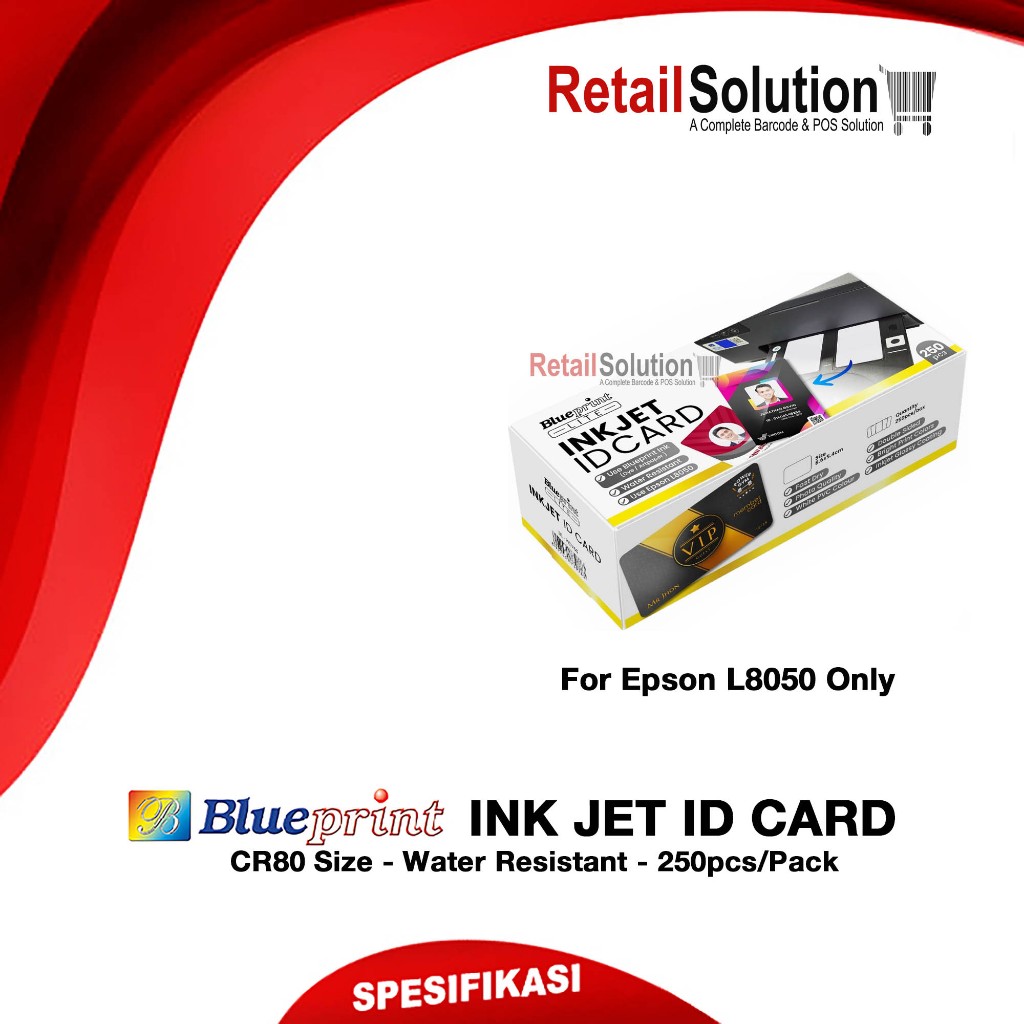 Jual Blueprint Kartu ID Card CR80 Ink Jet Printable - For Epson L8050 ...