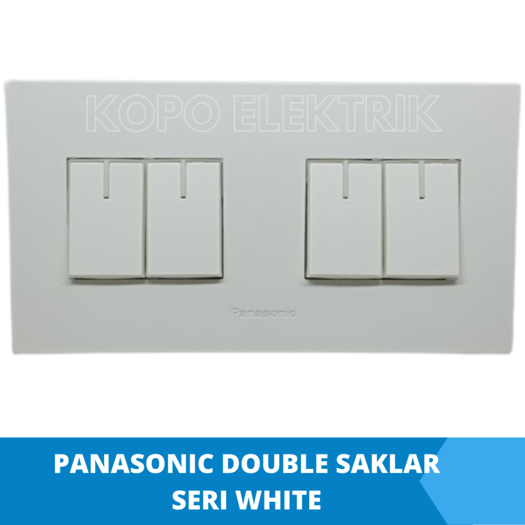 Jual Panasonic Double Saklar Seri Style White Tanam Putih Minimalis Shopee Indonesia