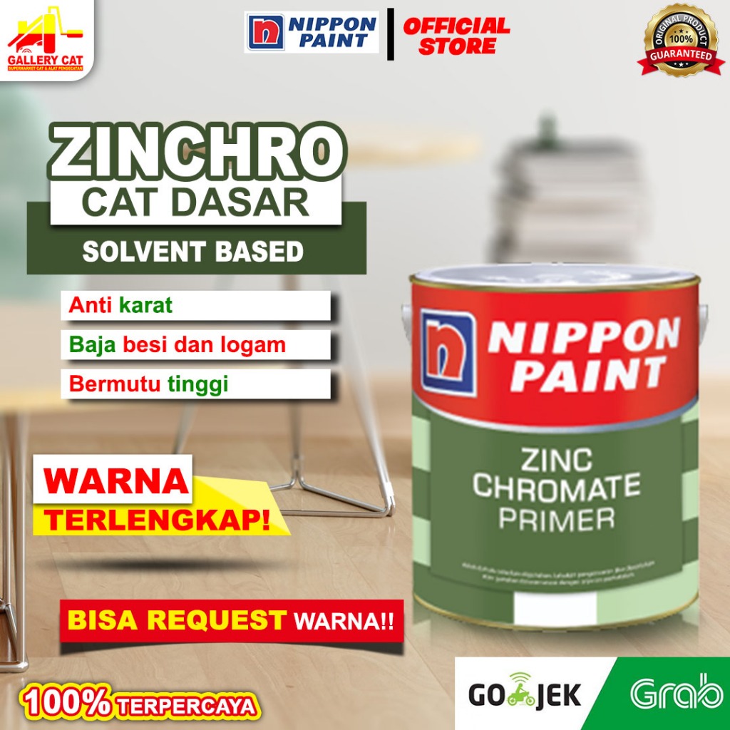 Jual TERMURAH!! Cat Meni Besi Anti Karat Nippon Paint Zinc Chromate ...