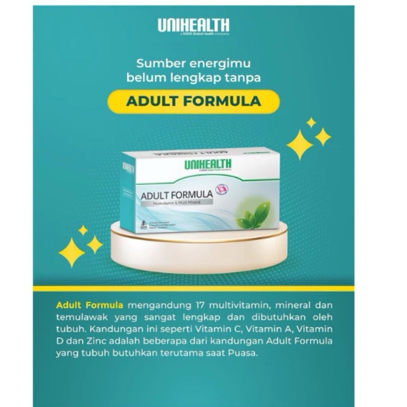Jual Adult Formula multivitamin lengkap unihealth | Shopee Indonesia