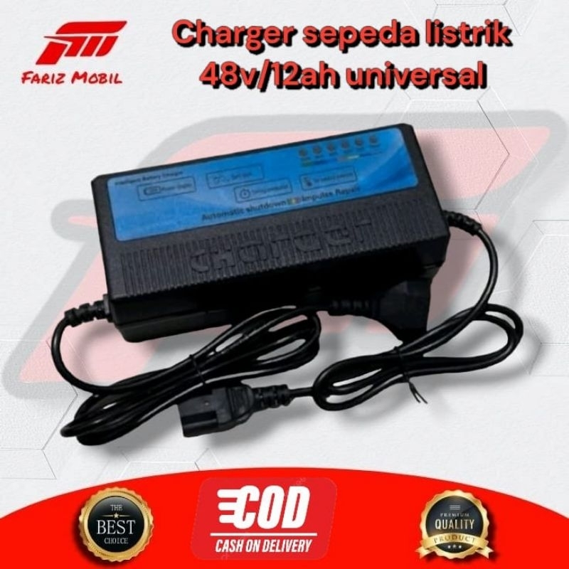 Jual Charger Sepeda Listrik 48V 12ah / Universal Charger Motor Listrik ...