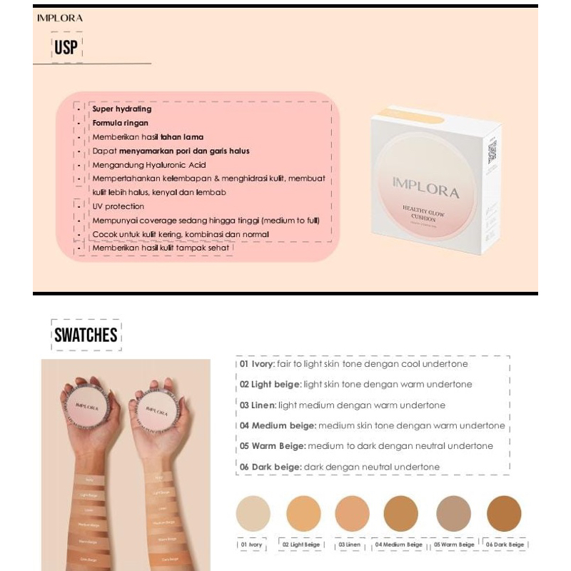 Jual IMPLORA Healthy Glow Cushion | Lightweight Feels | UVA/UVB ...