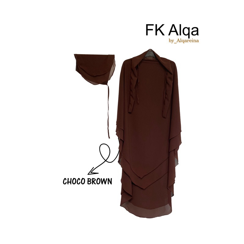 French Khimar Ceruty 2 Layer Premium Babydoll Free Cadar Tali Jilbab Khimar Bergo Kerudung