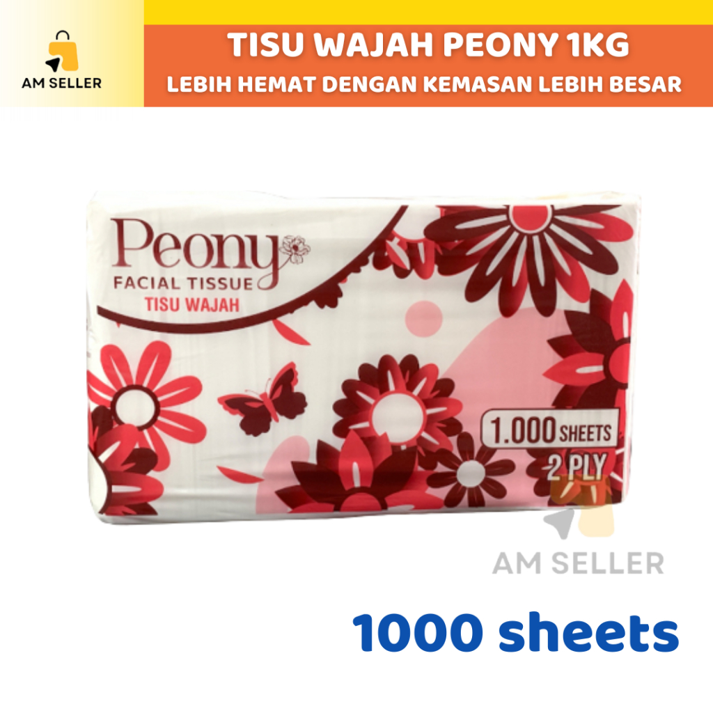 Jual Tisu Wajah Peony Jumbo ukuran 1 kg / Tissue Kering / Tisue Wajah