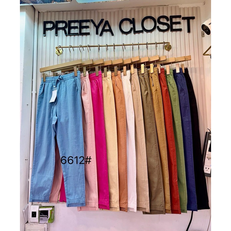 Jual READYSTOCK CELANA LINEN SLIM WANITA SKINNY PREEYA CLOSET 6612 ...