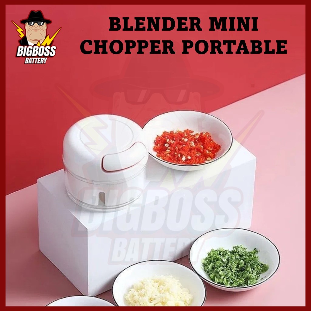 Blender Mini Food Chopper Blender Tarik Gilingan Penghancur Bumbu Daging  Pencacah Pemotong Bawang Cabai Mini Speedy Chopper Original Terlaris Jakarta