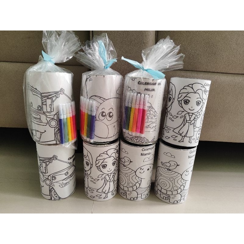 Jual SOUVENIR CELENGAN KARAKTER/ mewarnai celengan/bisa request gambar