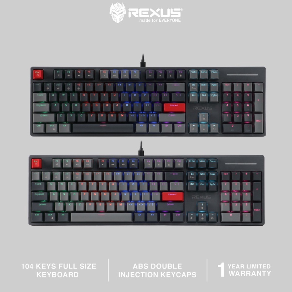 Jual Pasti Murah Rexus Heroic RXKX5 KX5 Mechanical Keyboard Gaming Full ...