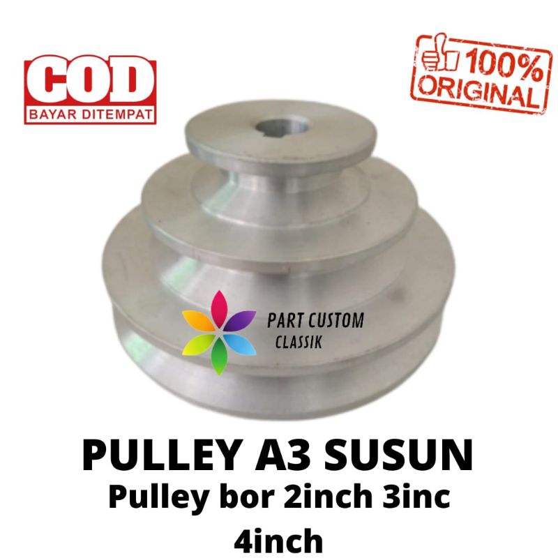 Jual Pulley pully puli Puley Poli polly A,4 Susun / pulli A2+A3+A4 inch ...