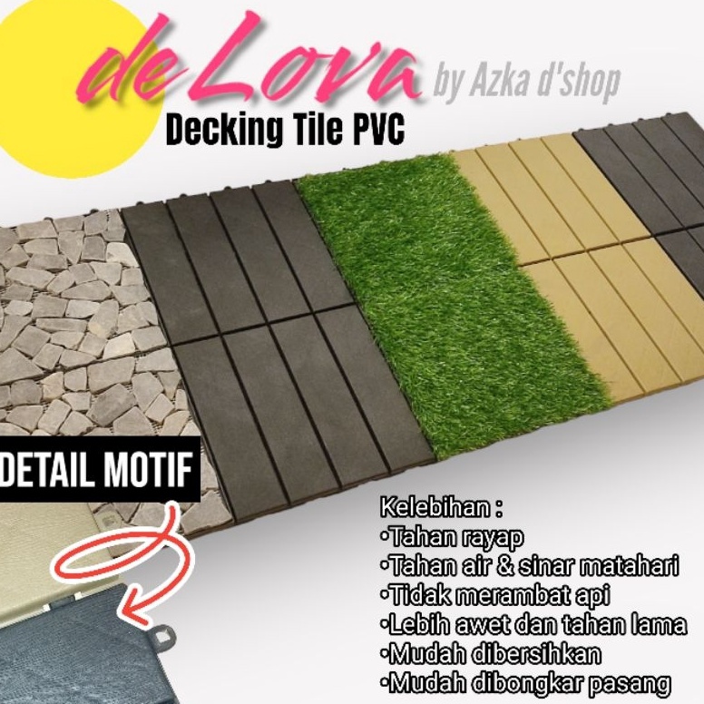 Jual Dear Decking Tile 3x3cm Lantai PVC bongkar pasang | Shopee Indonesia