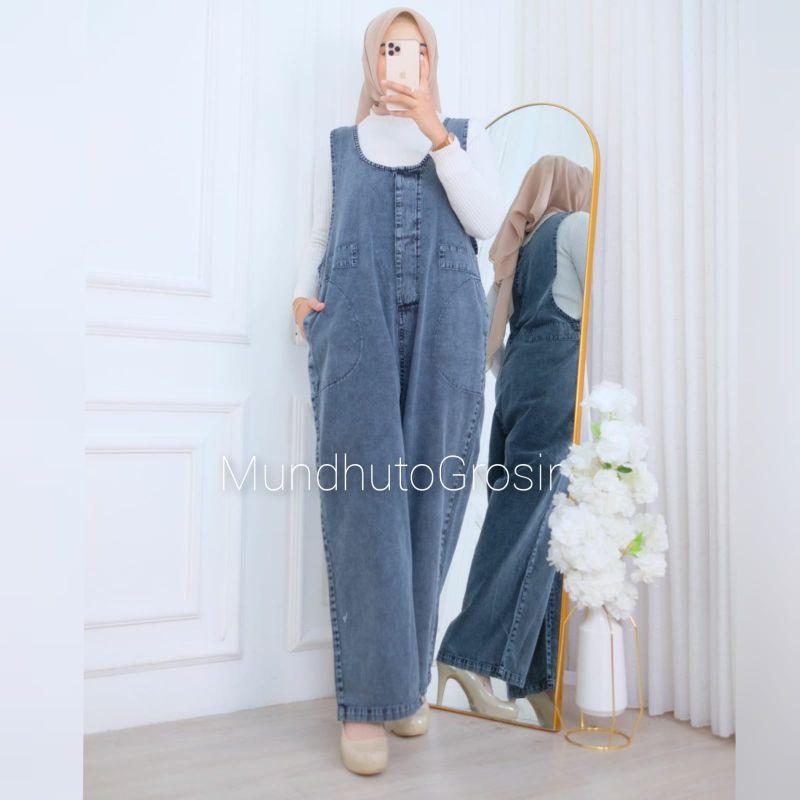 Jual BAJU KODOK WANITA ALL SIZE ESTIMASI 50 65KG JEANSWASH BAHAN ADEM JUMPSUIT Shopee Indonesia