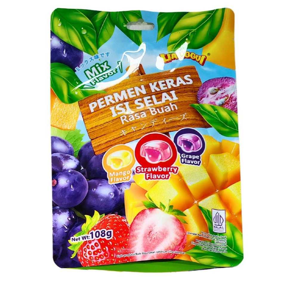 Jual Lianggui Permen Fruity Chewy Mini Ball Mix Rasa / Permen Keras Isi ...