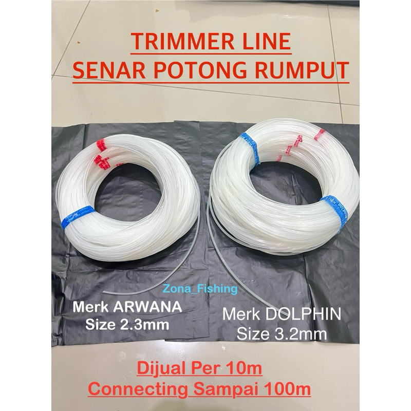 Jual Senar Potong Rumput Trimmer Line 3.2mm DOLPHINE 2.3mm ARWANA Per ...