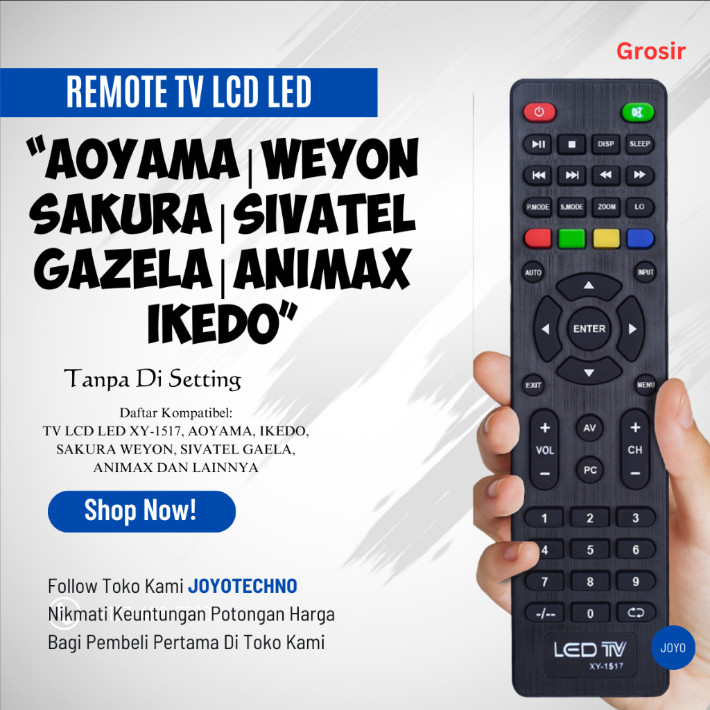 Jual Remot Remote Tv Aoyama Ikedo Sakura Weyon Sivatel Gazela Animax Lcd Led Xy Shopee