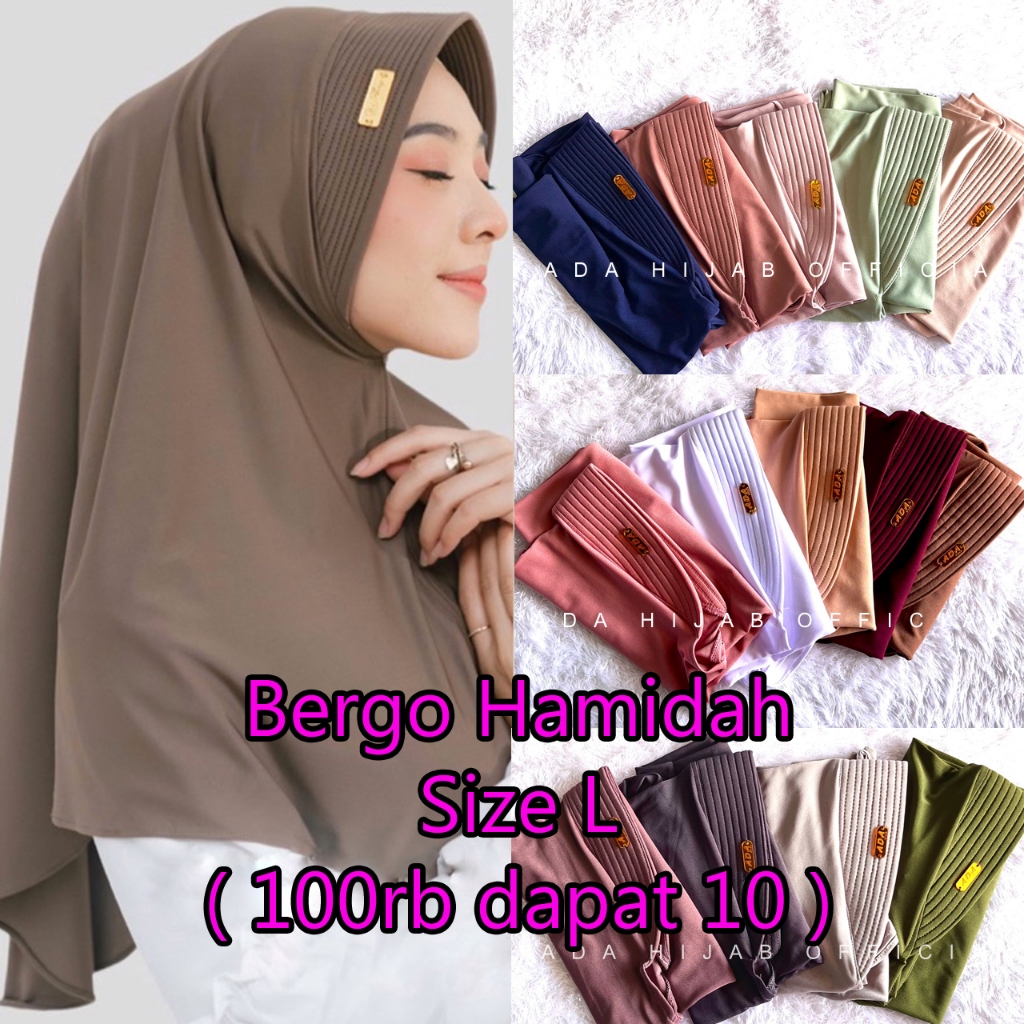 Jual Ukran L (100 ribuan dapat 10pcs) BERGO HAMIDAH SIZE L LABEL BESI ...