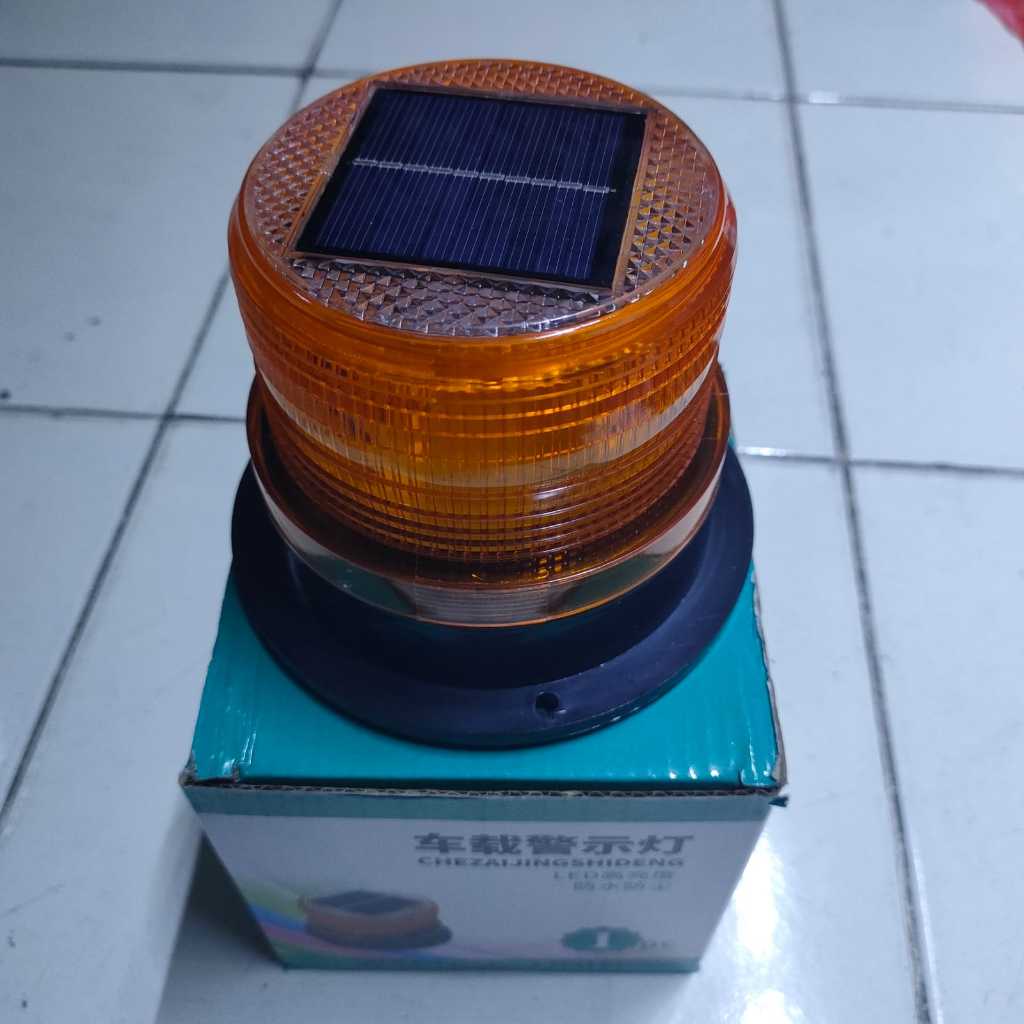 Jual LAMPU ROTARI WARNING LAMP ROTARY LIGHT SOLAR MINI TENAGA SURYA yg ...