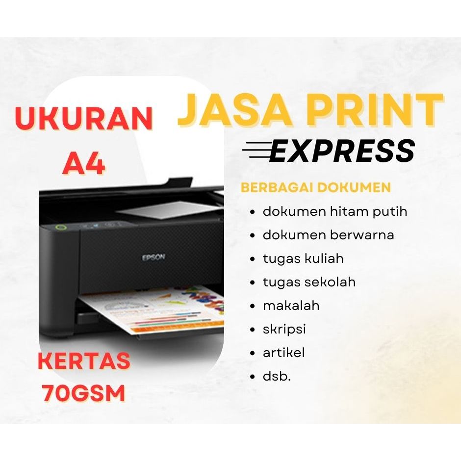 Jual Print/cetak dokumen ukuran A4/Print makalah/print dokumen Hitam ...