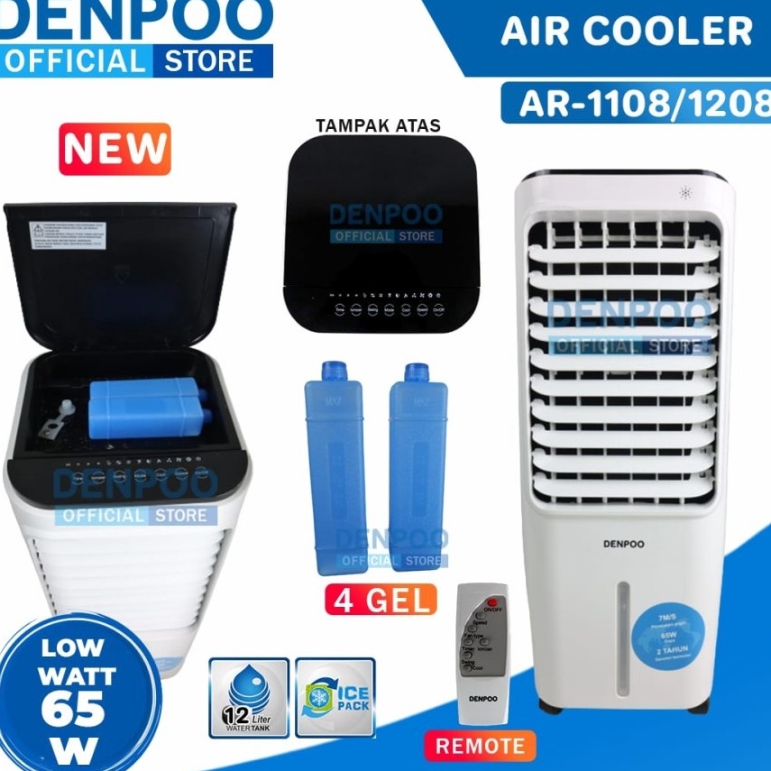 Jual KODE R78D Air Cooler Denpoo Ar 118 Penyejuk Udara Tangki air 12 ...