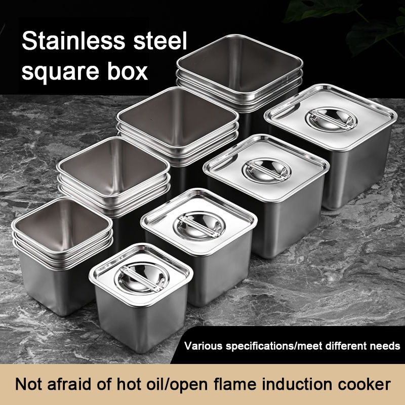 Wadah Makanan Stainless Steel dengan Tutup foto 3