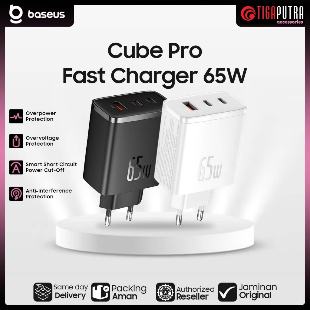 Jual Baseus Cube Pro Fast Charger 65W | Shopee Indonesia