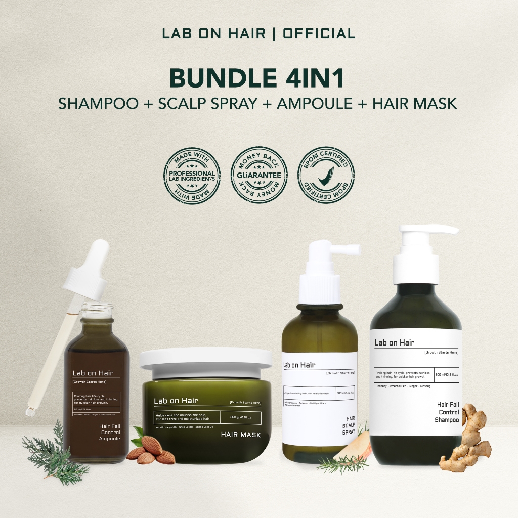 Jual Lab on Hair Bundle 4in1 Shampoo + Ampoule + Scalp Spray + Hair ...