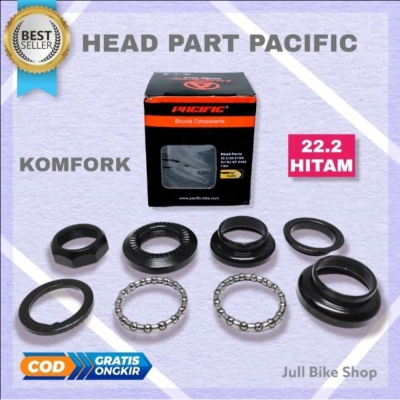 Jual Headset pacific hitam sepeda kom fork standard fixie mtb - Main Image