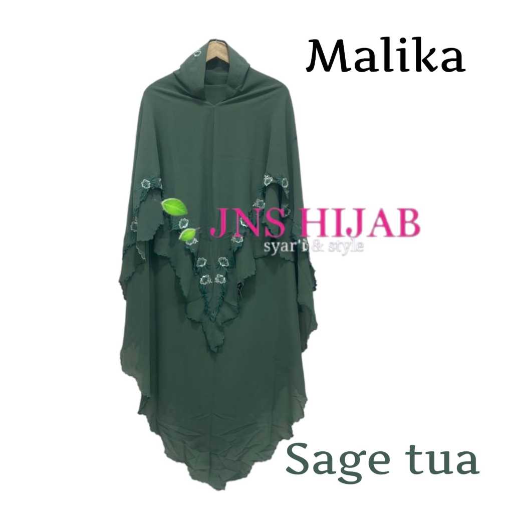 Khimar Syari Full Bordir Sekeliling Kerudung Syari Ceruty Babydoll Bordir Hijab Syari Bordir JNS