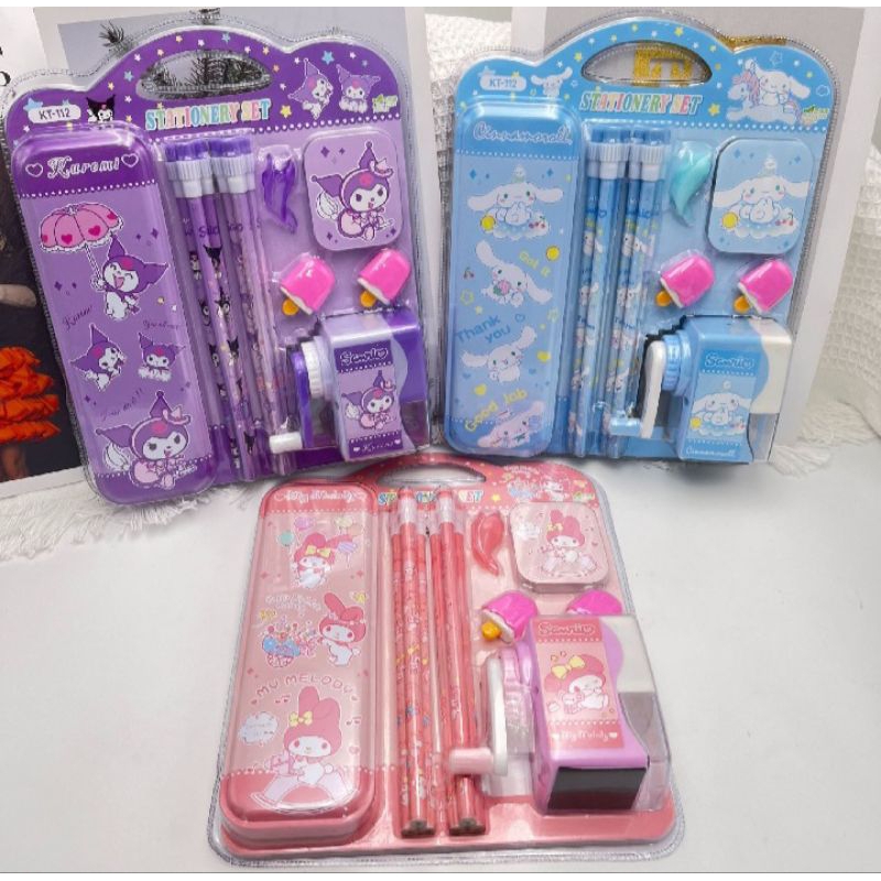 Jual STUDYSET SET ALAT TULIS ANAK SEKOLAH MOTIF SANRIO KUROMI ...