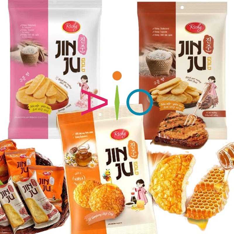 Jual RICHY JINJU Rice Crackers Pink Sea Salt Rice Crackers Honey