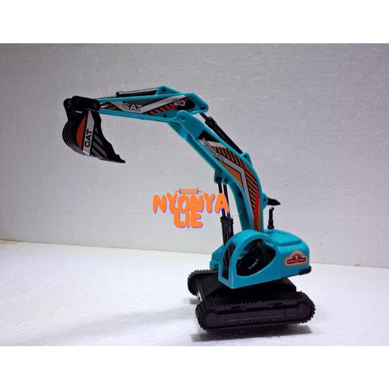 Jual CME03 Cake Topper Mainan ALAT BERAT RAMBU JALAN SET Excavator Beco ...