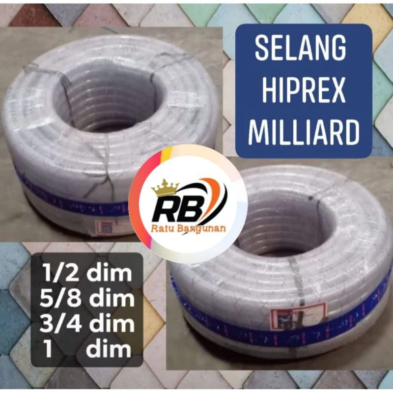 Jual Selang Air Hiprex/Benang Seagull Milliard UK 3/4;1/2 dim | Shopee ...
