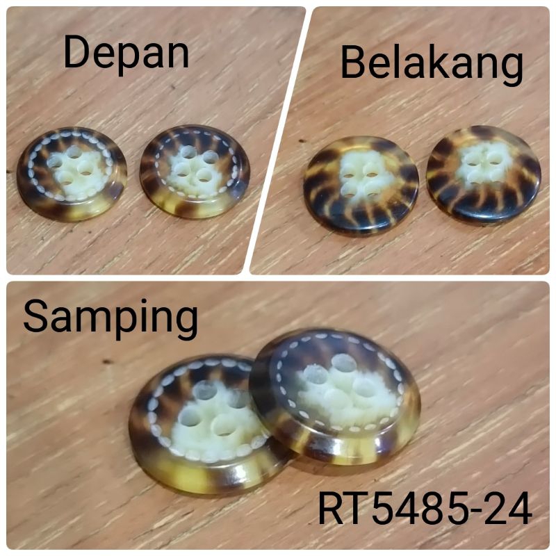 Jual Kancing Polyester DOUBLE ONE Kancing Corak RT5485-24 Cream ...