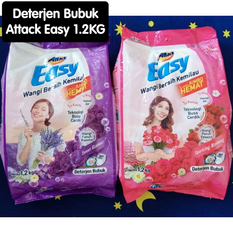 Jual Attack Easy Detergent Powder Deterjen Bubuk Sabun Cuci Baju 1.2KG