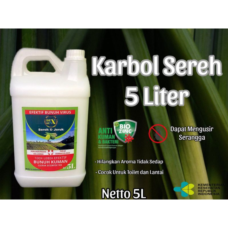 Jual Karbol Pembersih Lantai Sereh 5 L Shopee Indonesia