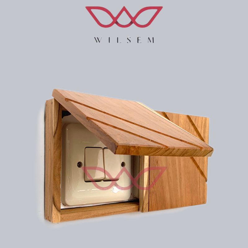 Jual frame saklar estetik kayu jati | Shopee Indonesia