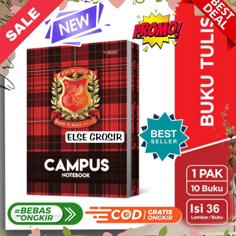 Jual BUKU TULIS BIGBOS CAMPUS 36 LEMBAR 1 PACK ISI 10 PCS/BUKU TULIS ...