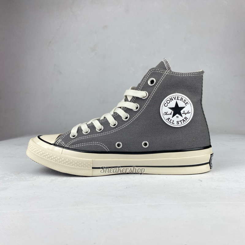 Jual Sepatu Sneakers Converse All Star Chuck Taylor 70s Hi Black White High EGRET Pria Wanita Premium Shopee Indonesia