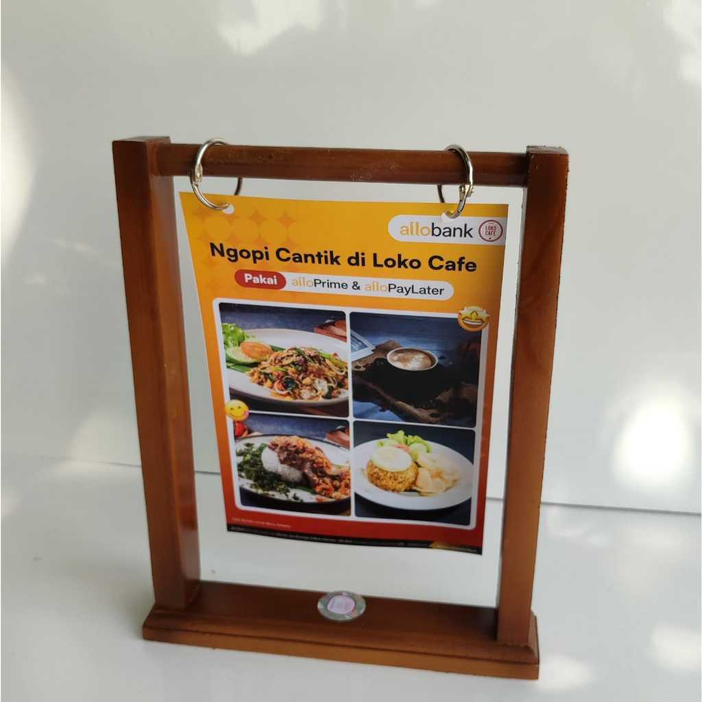 Jual Tempat Menu Holder Kayu Premium / Nomer Meja / Tent Gard / Table ...