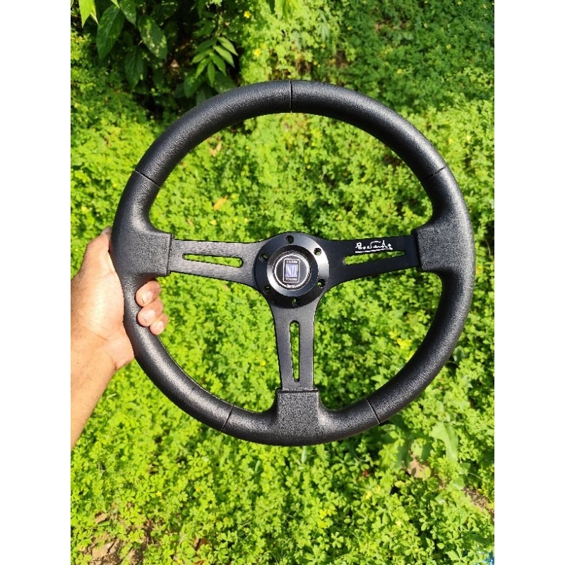 Jual Setir mobil racing Nardi full hitam ukuran 15/14/13/12/10/8 inchi ...