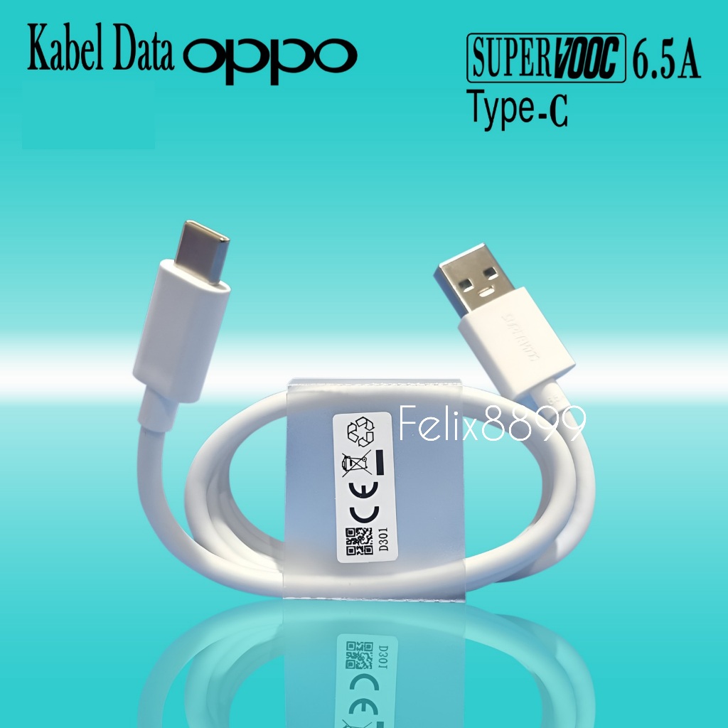Kabel Data Charger Oppo Original TYPE C Super Vooc Flash Charge Reno  7Z 8Z 8T 10 11 11F Pro