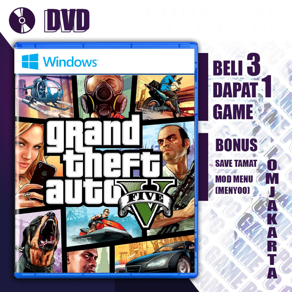 Jual GTA 5 Grand Theft Auto V | Game PC DVD | Shopee Indonesia