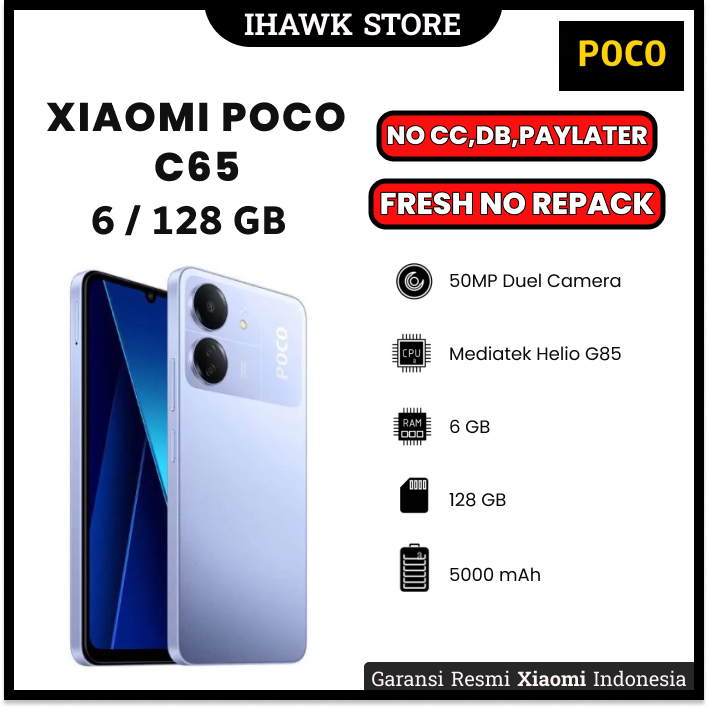 Jual Xiaomi Poco C65 6/128 GB 6/128GB Garansi Resmi | Shopee Indonesia