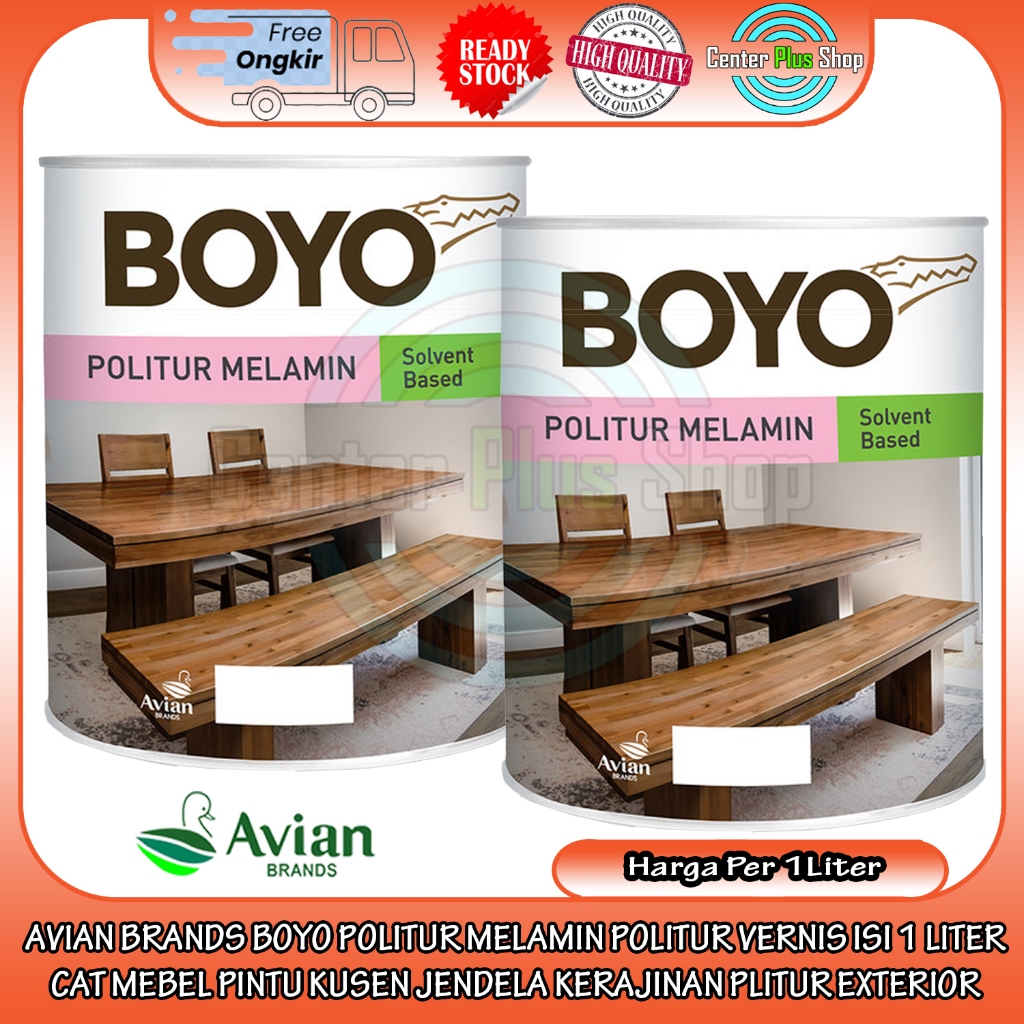 Jual AVIAN BRANDS BOYO POLITUR MELAMIN PULITUR VERNIS ISI 1 LITER LTR ...