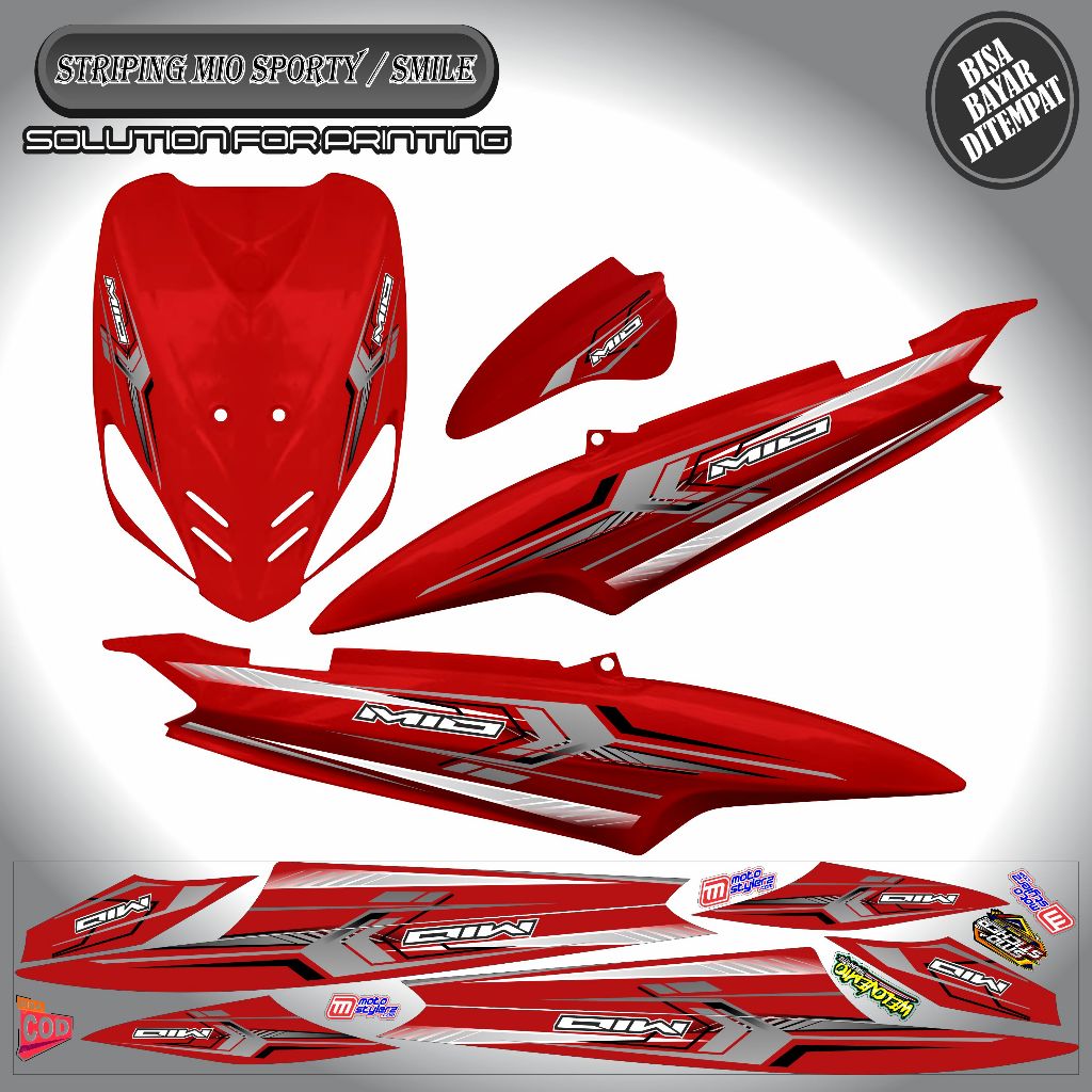 Jual STRIPING VARIASI 31 HITAM STICKER YAMAHA MIO SPORTY / MIO SMILE ...