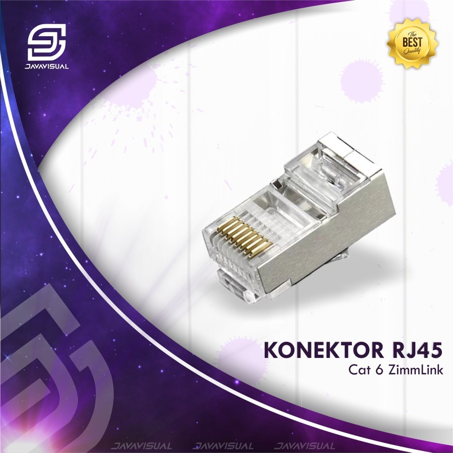 Jual [JaVis] Konektor RJ45 FTP CAT6 BESI / METAL Merek ZIMM LINK ...
