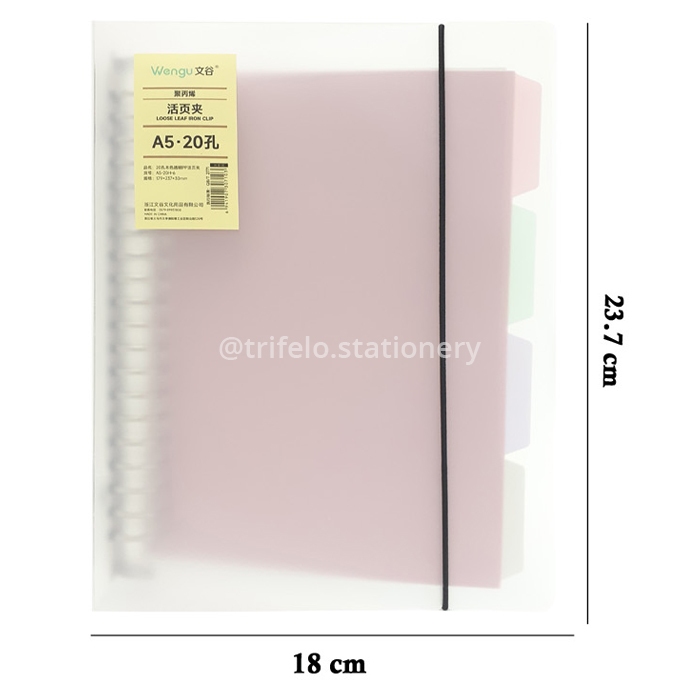 Jual WENGU Binder Transparan Tali A5 B5 (A5-20H-6, B5-26H-6) | Shopee ...