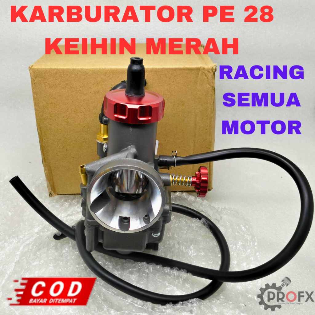 Jual KARBURATOR PE28 MERAH RACING BALAP SEMUA MOTOR KUALITAS ORIGINAL ...