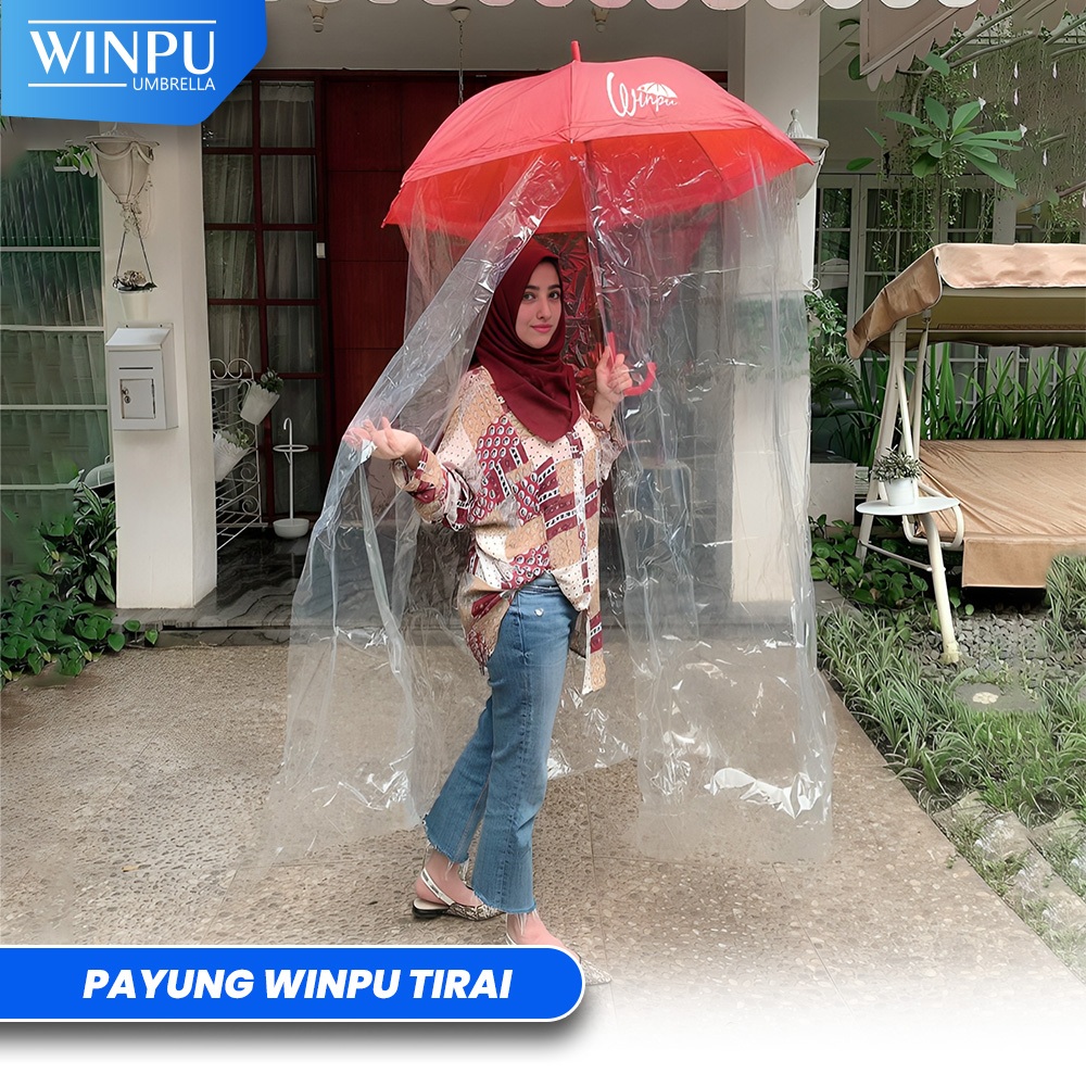 Jual WINPU Payung Tirai Aesthetik Unik Dengan Tirai BONUS Pouch ...