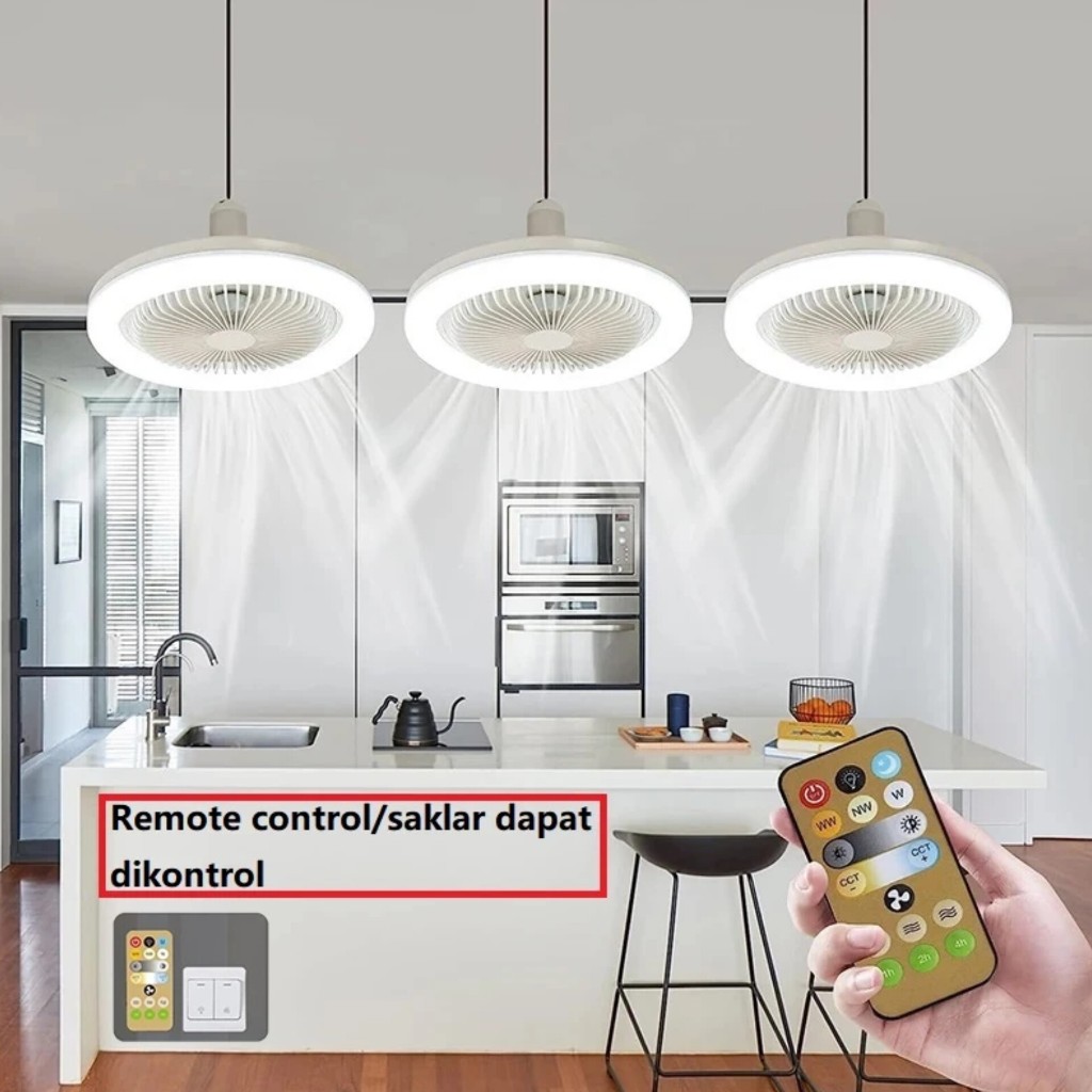 Jual Lampu Led Kipas Multifungsi Smart Fan Lampu Kipas Angin Remote ...